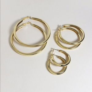 Shein 3 pairs Simple Hoop Earrings